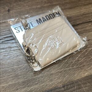 Steve Madden Off-White Keychain Wallet